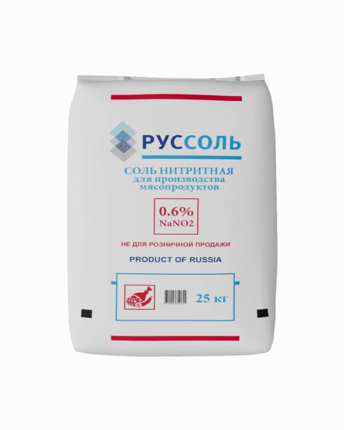 Нитритная соль 0,6%, 25 кг, Руссоль Нитритная соль 0,6%, 25 кг, Руссоль